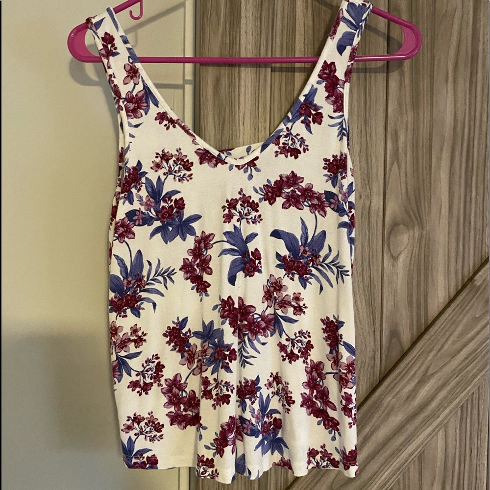 american eagle floral tank top